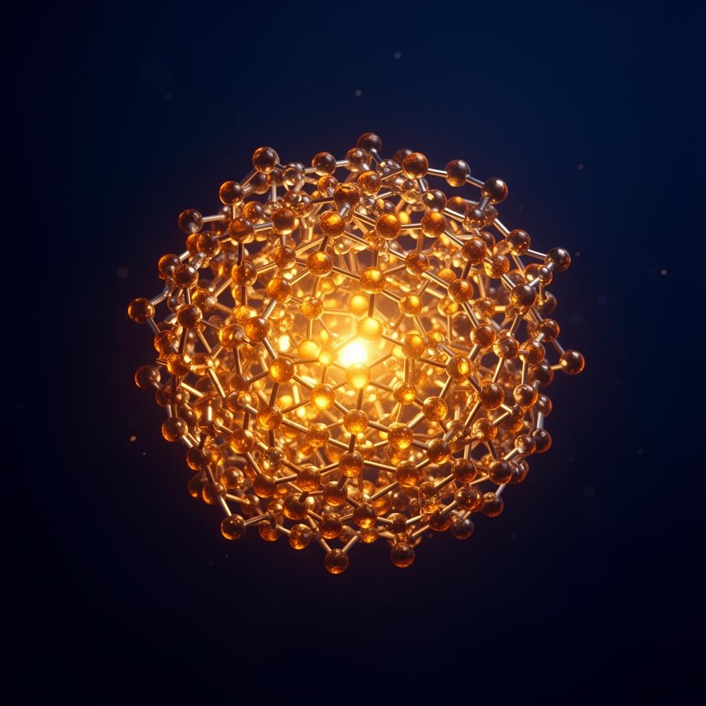 Molecular lattice of vitrified biological cargo